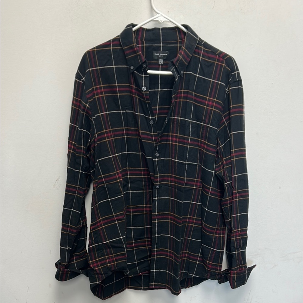 Banana Republic Black Plaid Shirt